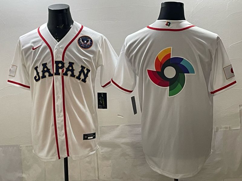 Men 2026 World Cub Japan Blank White Game Nike MLB Jersey style 006->more jerseys->MLB Jersey